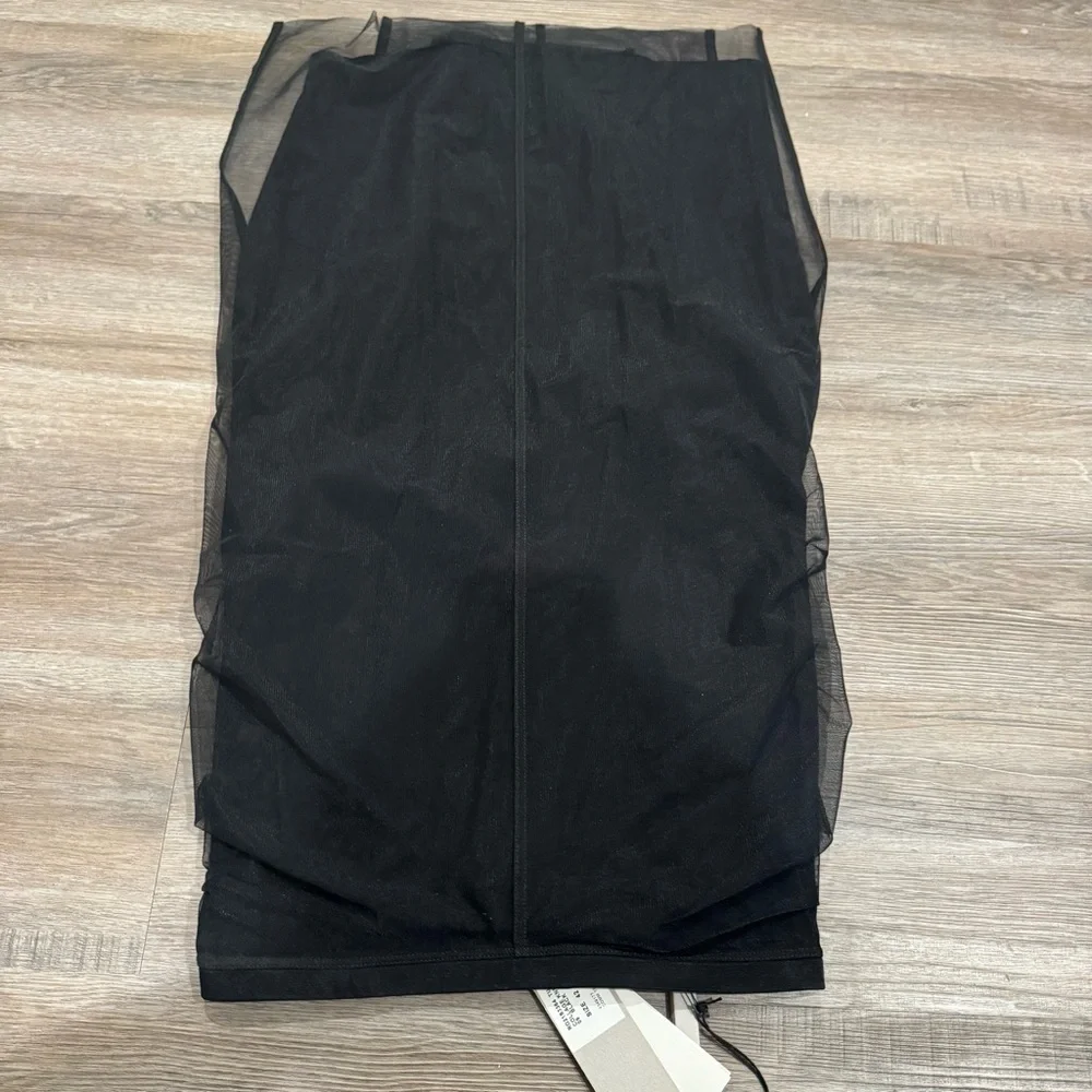 Rick Owens Collage Knee Length Skirt Tulle in Black